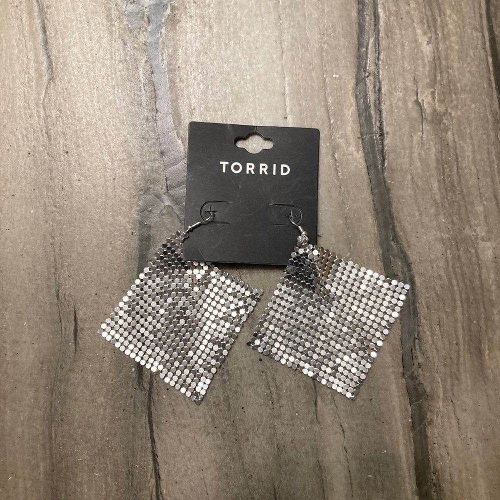 Torrid mesh kite earrings - silver - NWT